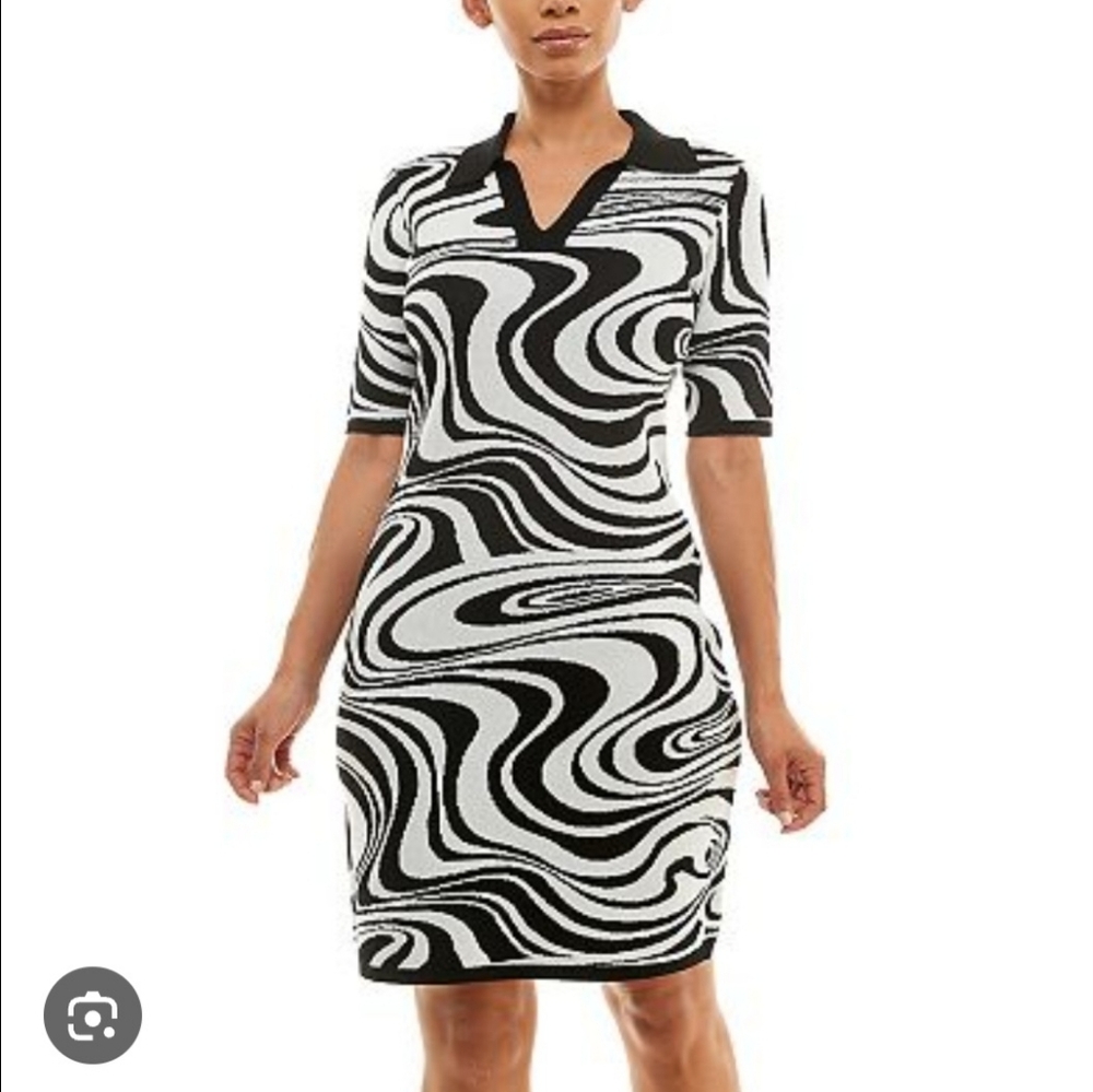 NINA LEONARD MARBLE SWIRL SWEATER DRESS SIZE XL